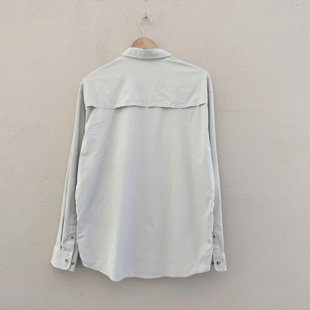 Poncho Original Shirt Mens Large Technical Green Outdoor Fishing Performance - Picture 5 of 13